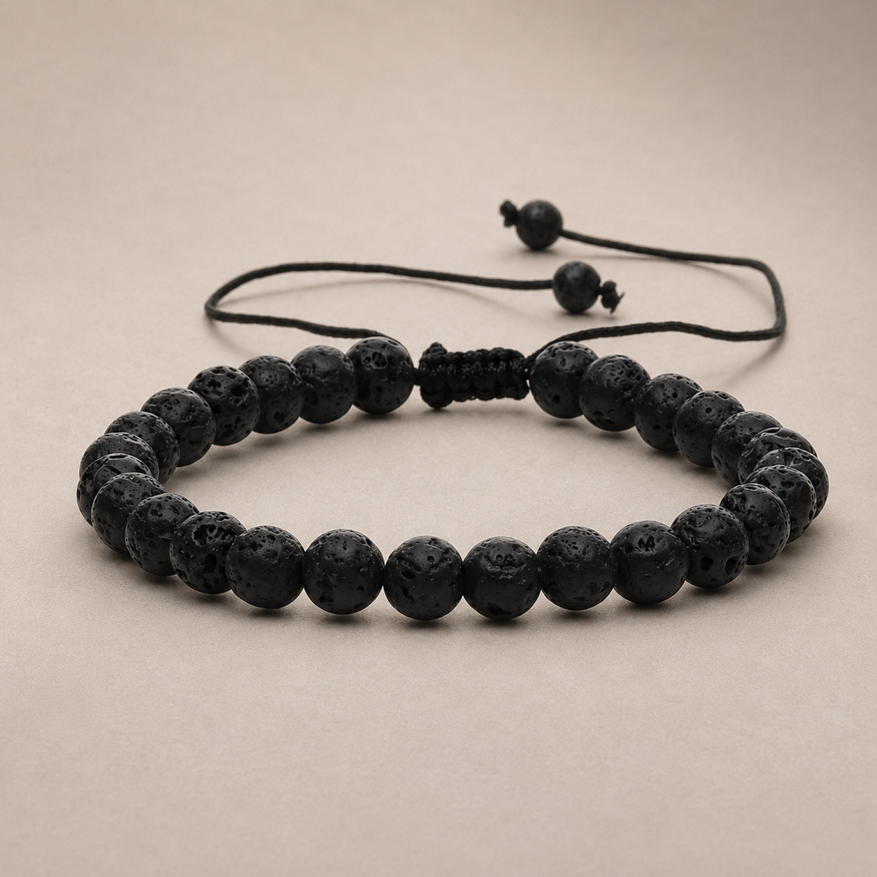 Bracelet diffuseur huiles essentielles noir
